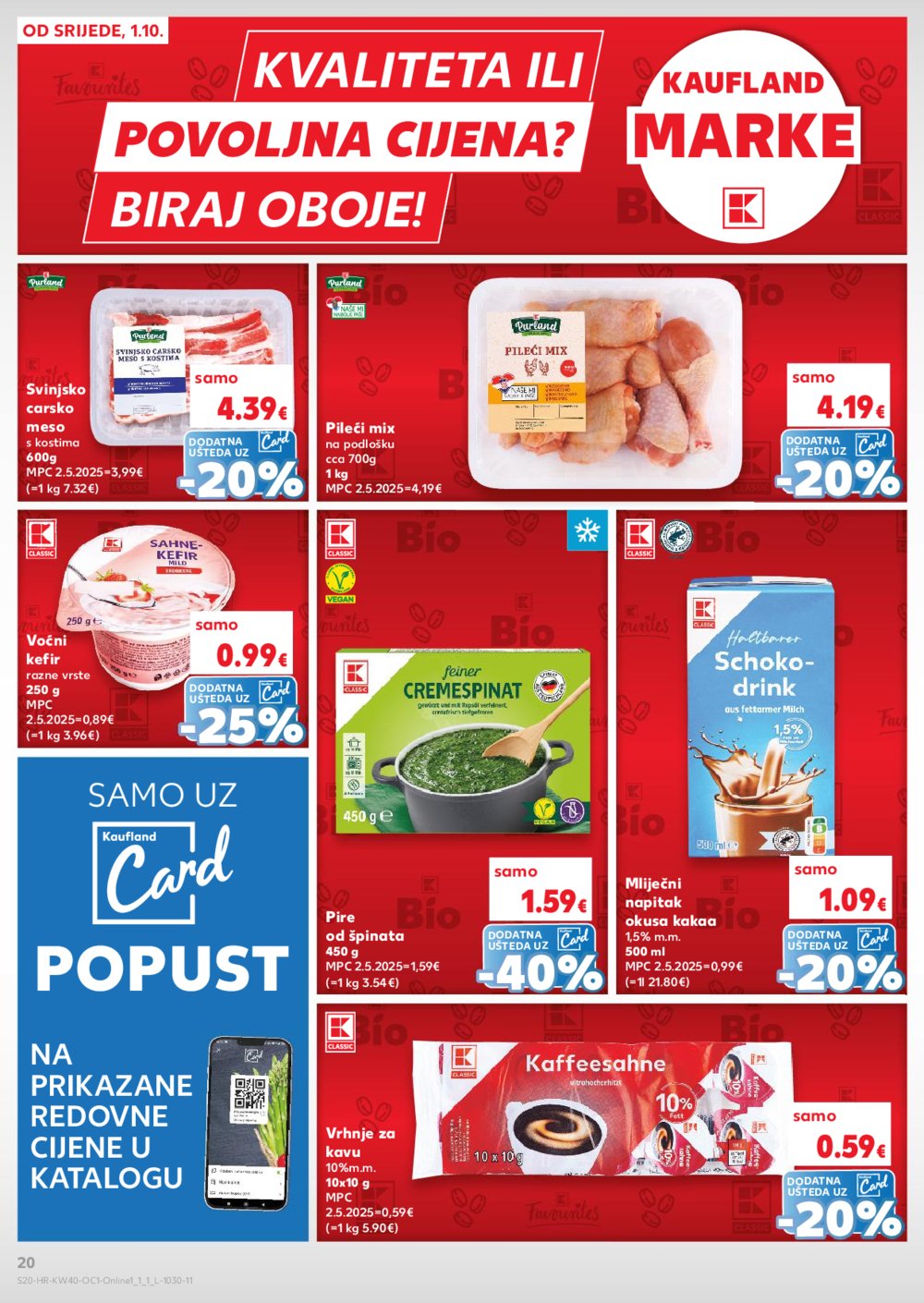 Kaufland katalog Robne marke 01.10.-07.10.2025. Odabrane poslovnice