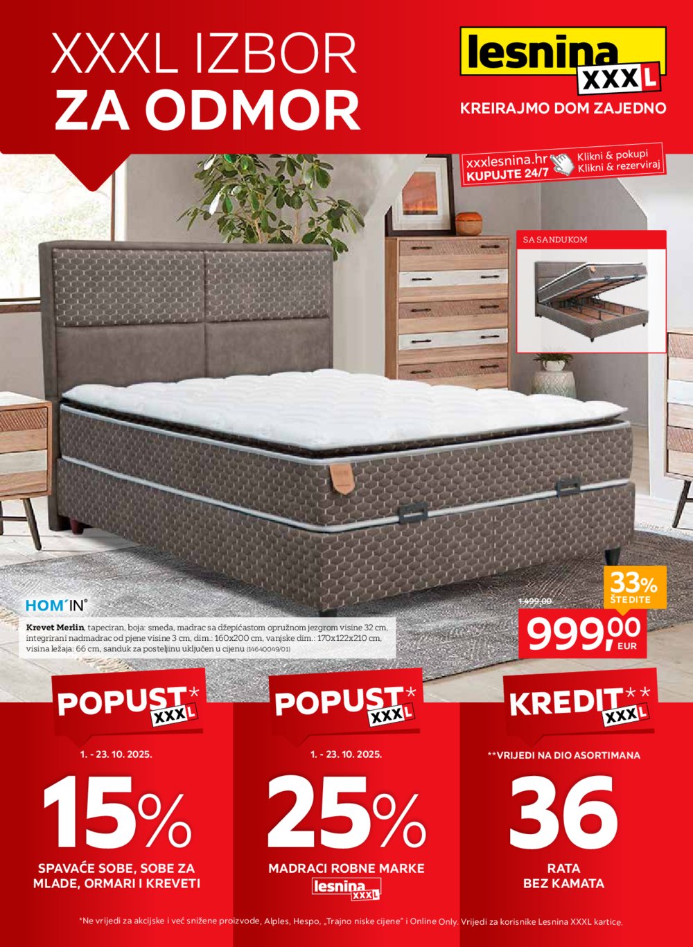 Lesnina katalog XXXL izbor za odmor 01.10.-23.10.