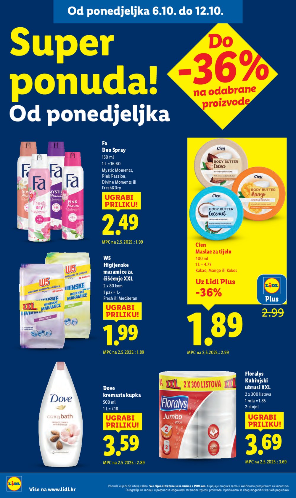 Lidl katalog Super ponuda od ponedjeljka 06.10. - 12.10.2025.