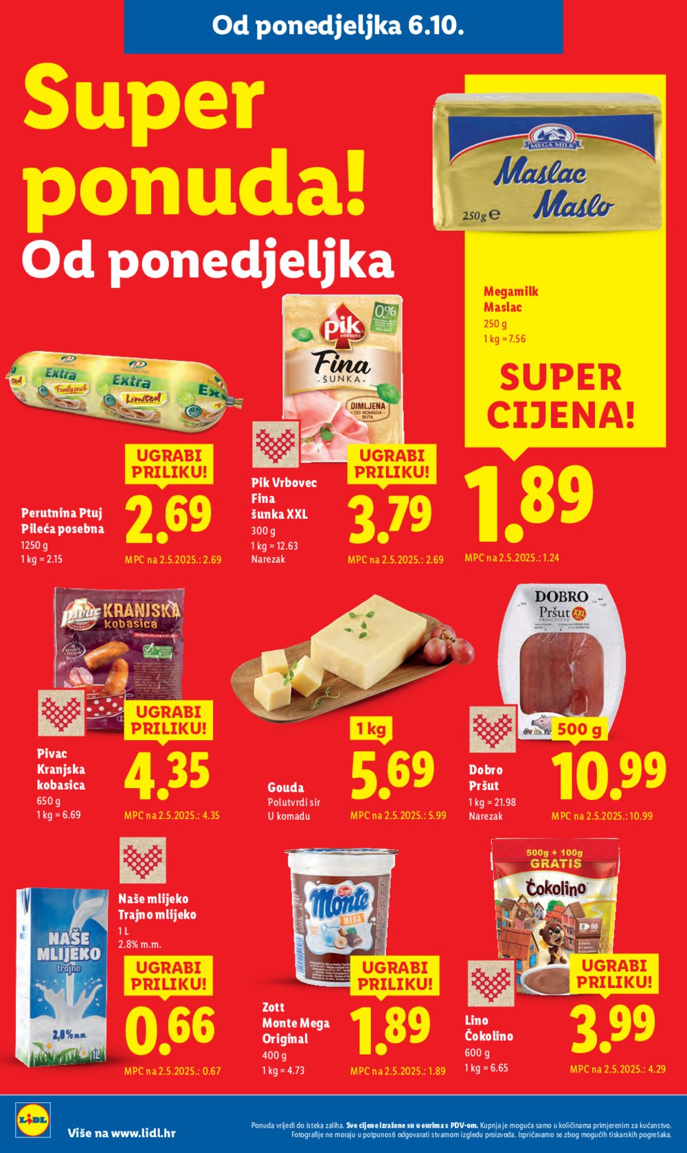 Lidl katalog Super ponuda od ponedjeljka 06.10. - 12.10.2025.