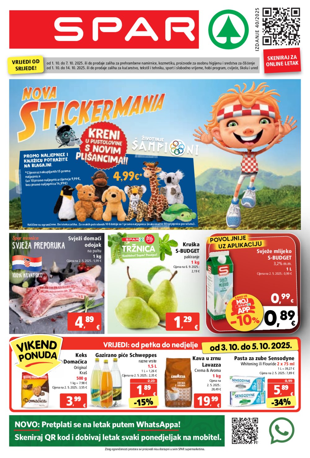 SPAR katalog Akcija 01.10. - 07.10.2025.