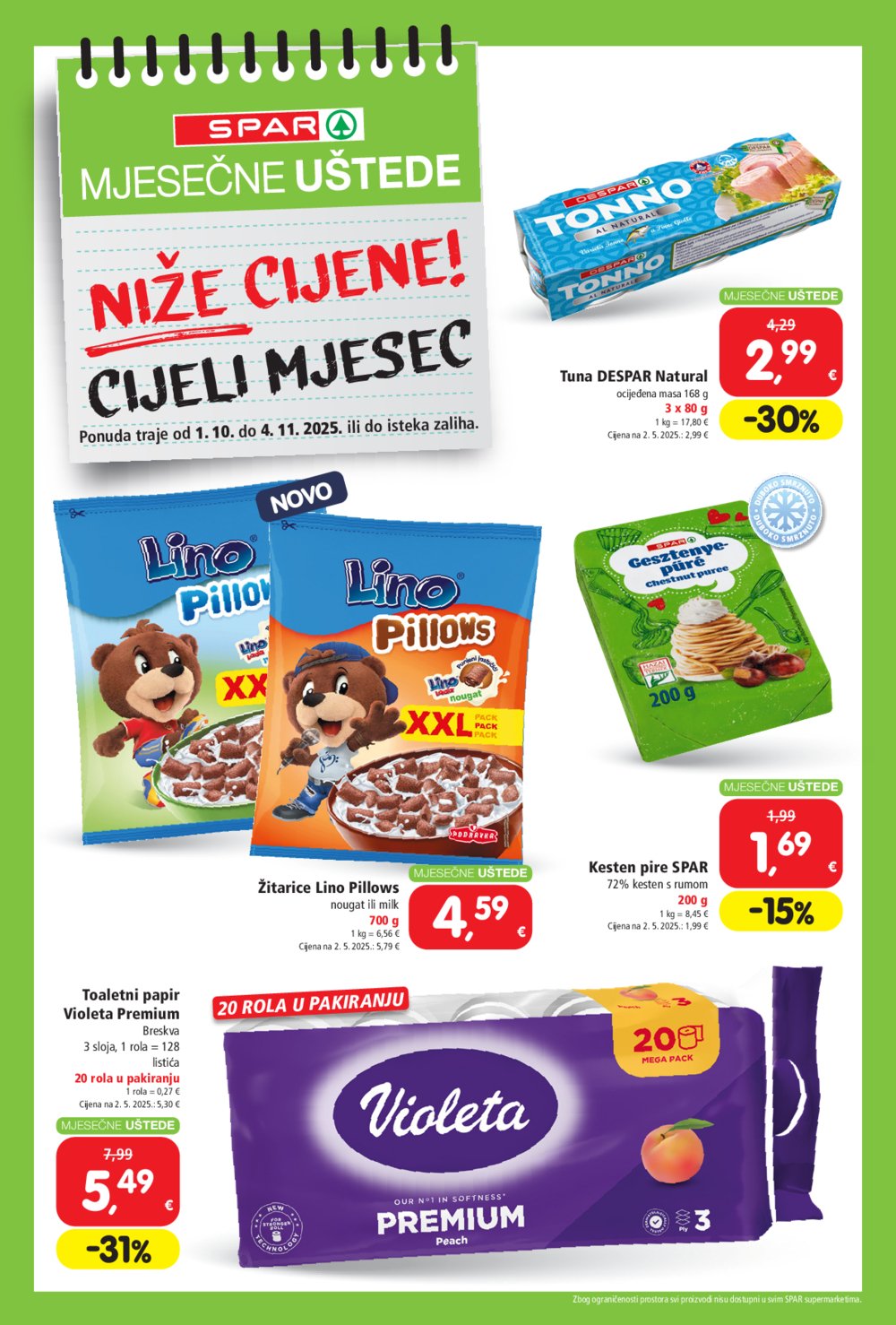 SPAR katalog Uštede 01.10.-04.11.2025.