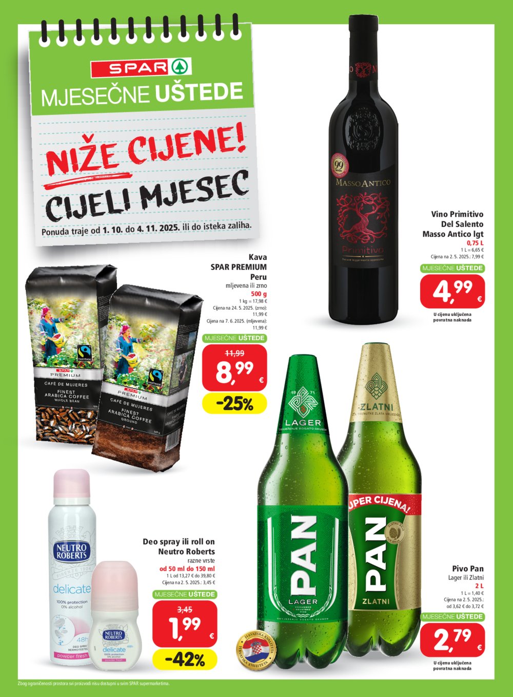 SPAR katalog Uštede 01.10.-04.11.2025.