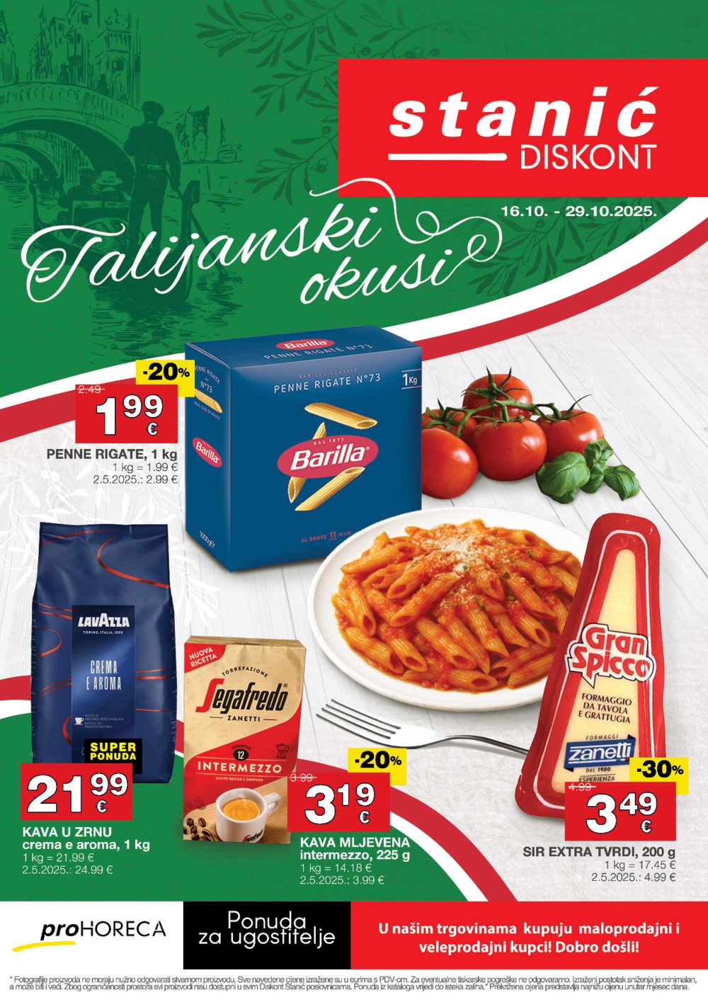 Diskont Stanić katalog talijanski okusi 16.10. - 29.10.2025.