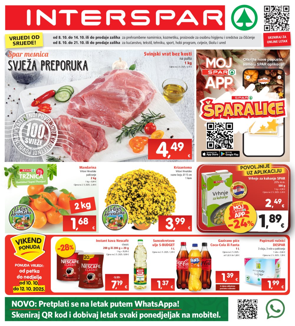 Interspar katalog Akcija 08.10. - 14.10.2025.