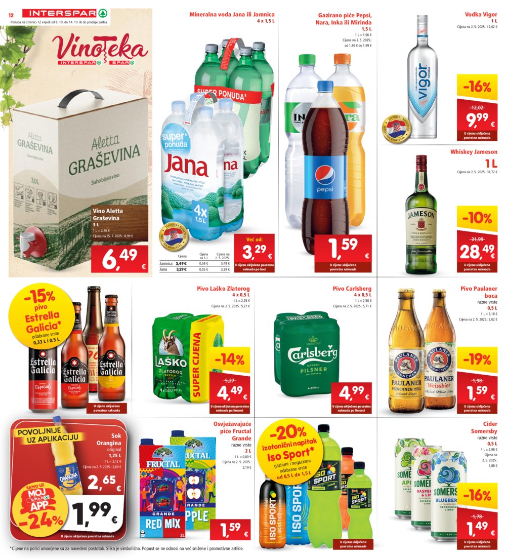 Interspar katalog Akcija 08.10. - 14.10.2025.