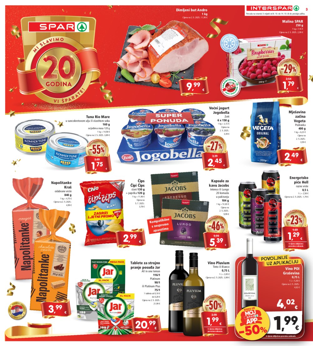 Interspar katalog Akcija 08.10. - 14.10.2025.
