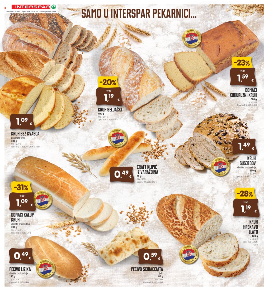 INTERSPAR katalog Pekarnica 08.10. - 14.10.2025.