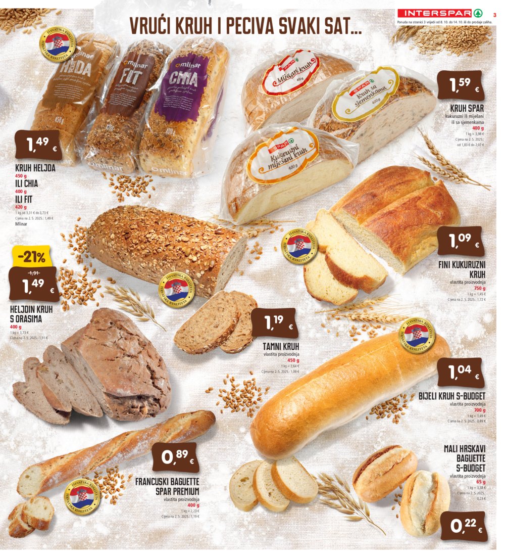 INTERSPAR katalog Pekarnica 08.10. - 14.10.2025.