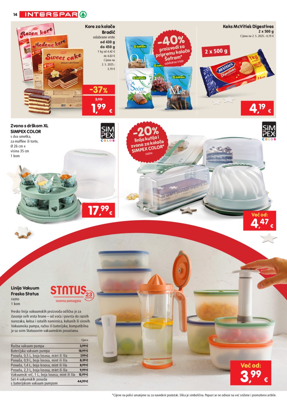 INTERSPAR katalog Vrijeme je za kolače 08.10. - 06.01.2025.