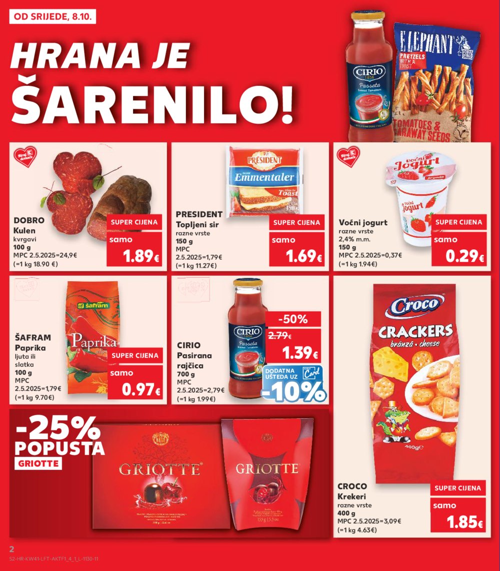 Kaufland katalog Akcija 08.10. - 14.10.2025. Odabrane poslovnice