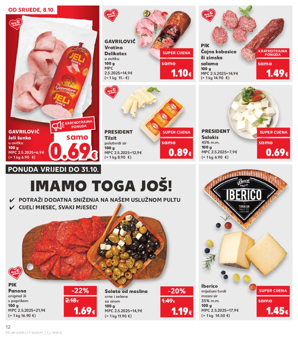 Kaufland katalog Akcija 08.10. - 14.10.2025. Odabrane poslovnice