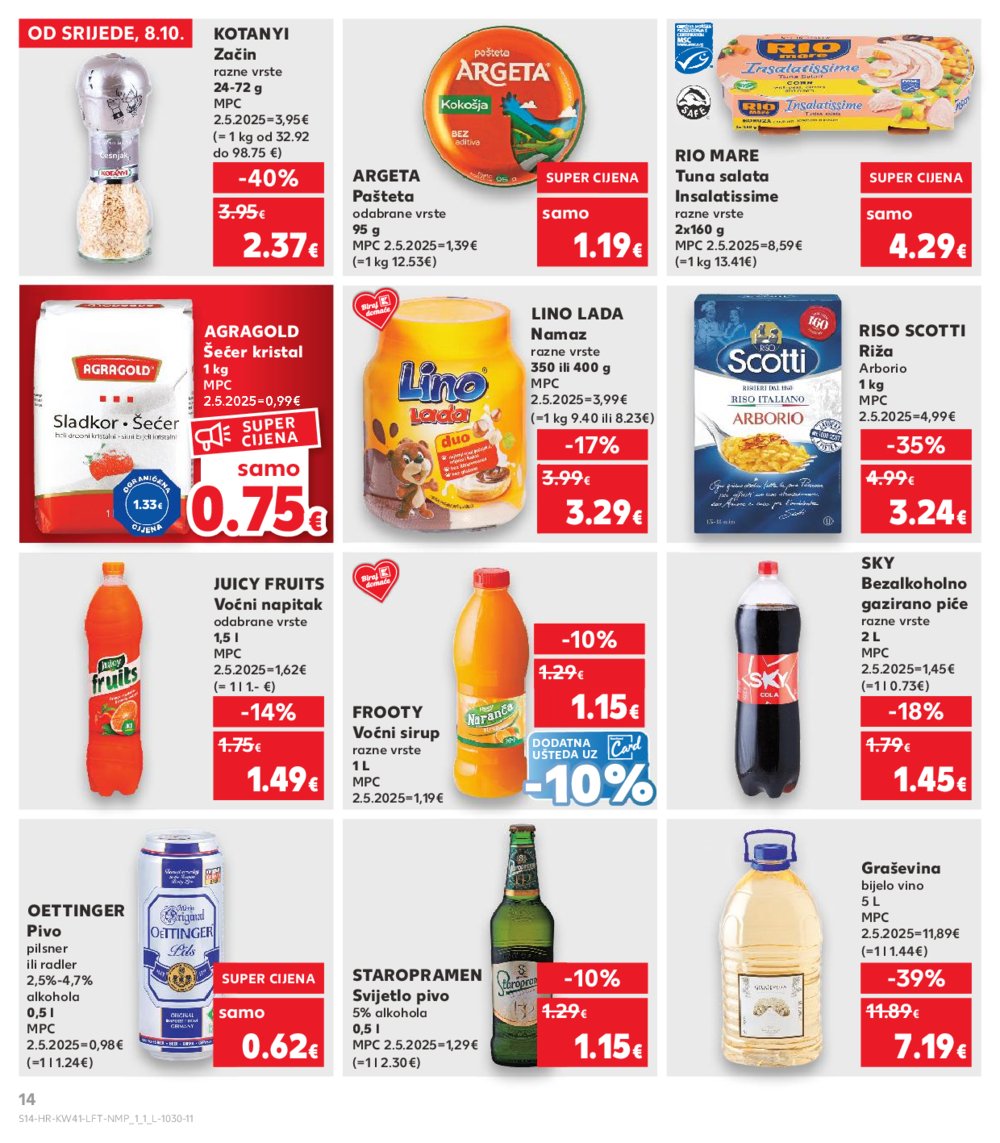 Kaufland katalog Akcija 08.10. - 14.10.2025. Odabrane poslovnice