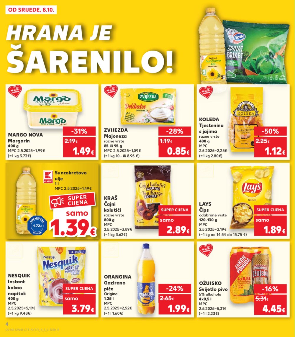 Kaufland katalog Akcija 08.10. - 14.10.2025. Odabrane poslovnice