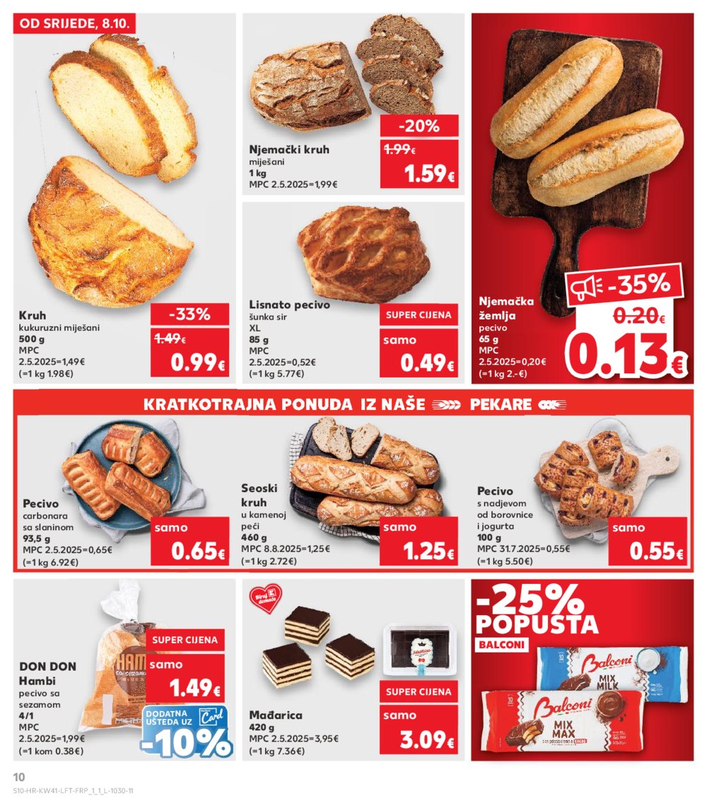 Kaufland katalog Akcija 08.10. - 14.10.2025. Odabrane poslovnice