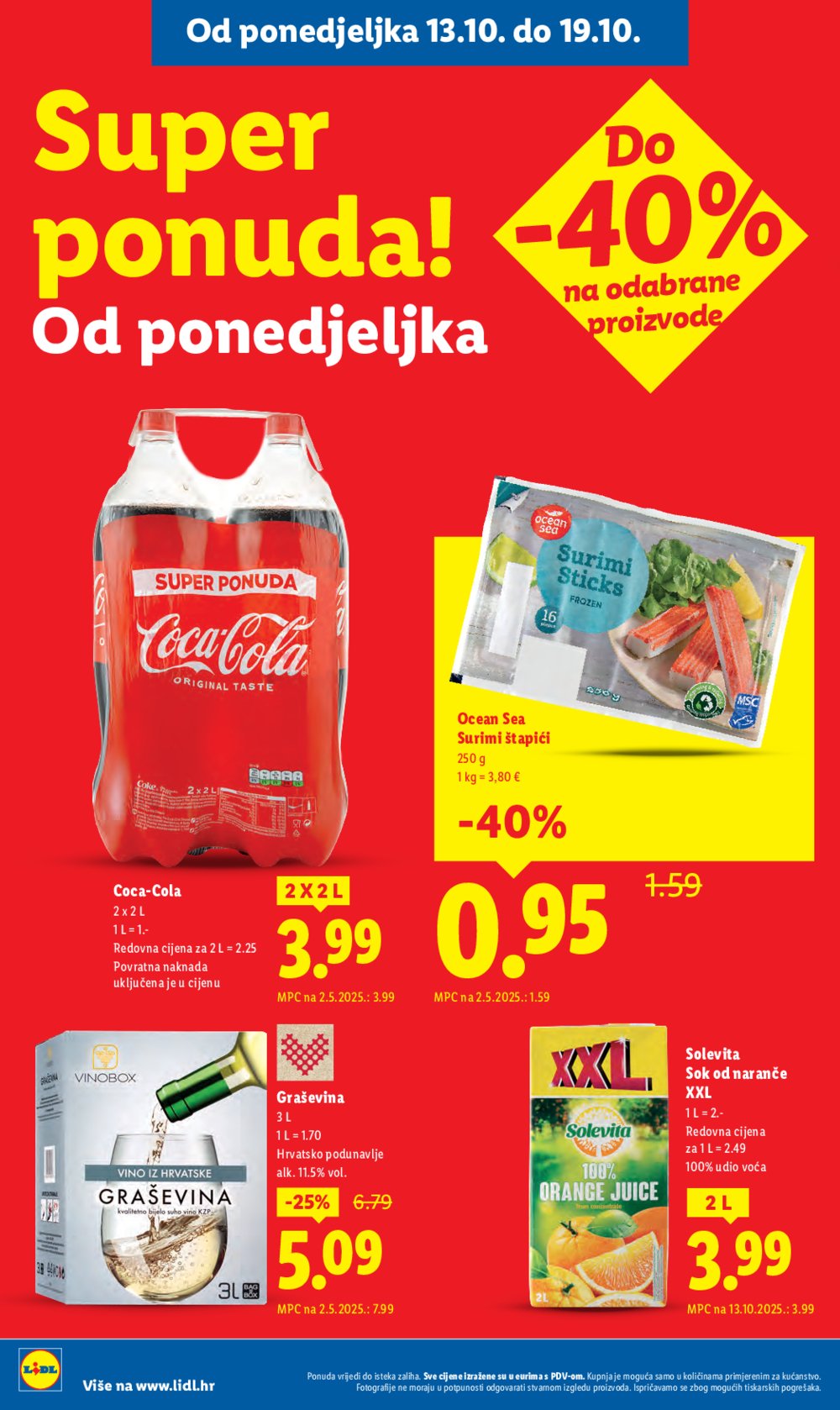 Lidl katalog Super ponuda od ponedjeljka 13.10. - 19.10.2025.