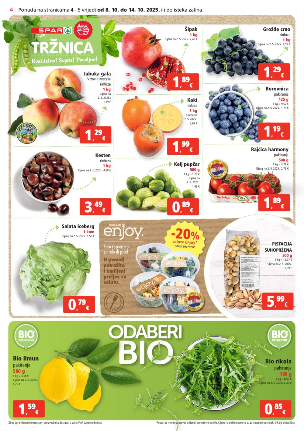 Spar katalog Akcija 08.10. - 14.10.2025.
