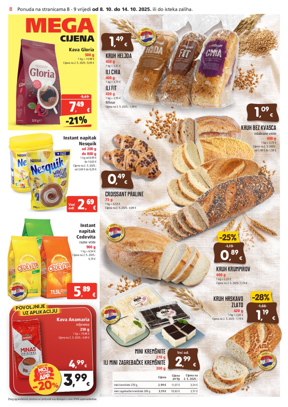 Spar katalog Akcija 08.10. - 14.10.2025.