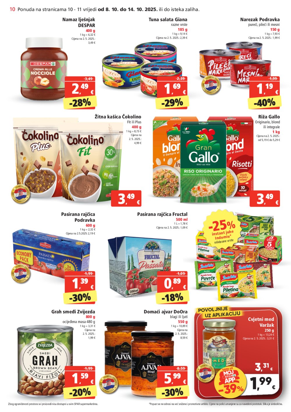 Spar katalog Akcija 08.10. - 14.10.2025.