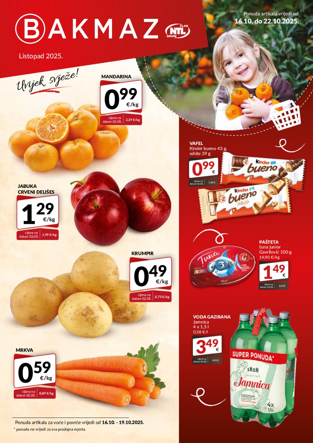 Bakmaz katalog Akcija 16.10. - 22.10.2025.