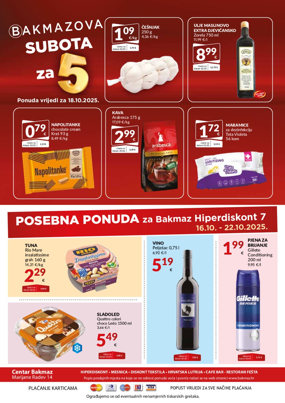 Bakmaz katalog Akcija 16.10. - 22.10.2025.