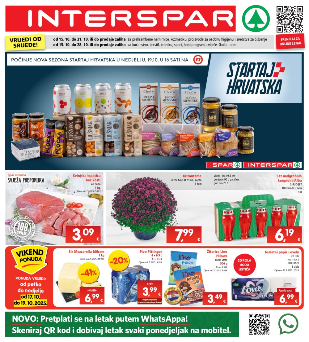 INTERSPAR katalog Akcija 15.10. - 21.10.2025.