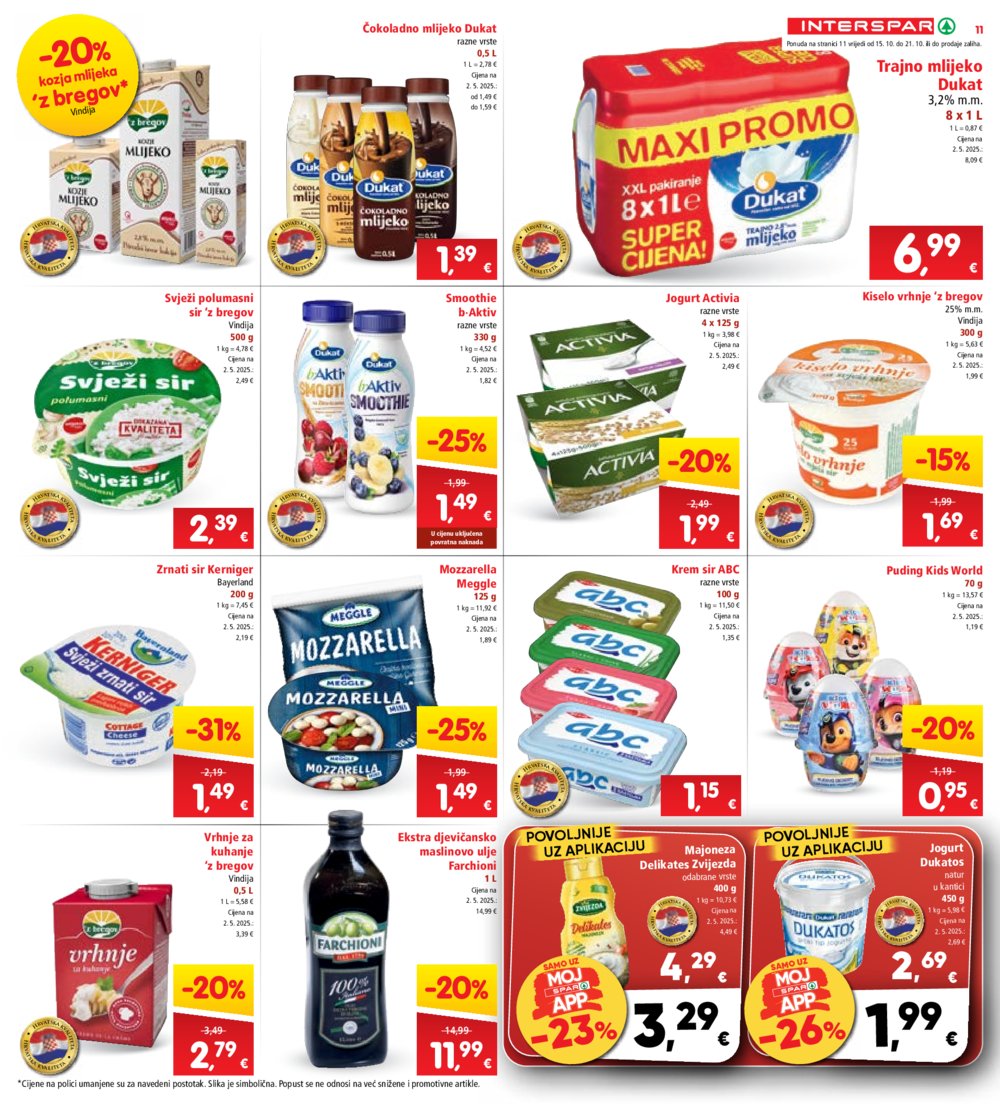 INTERSPAR katalog Akcija 15.10. - 21.10.2025.