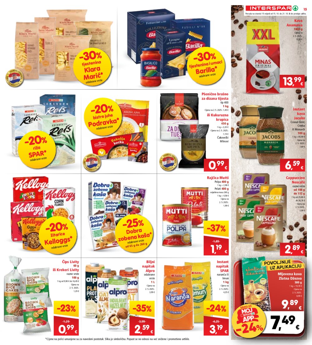 INTERSPAR katalog Akcija 15.10. - 21.10.2025.