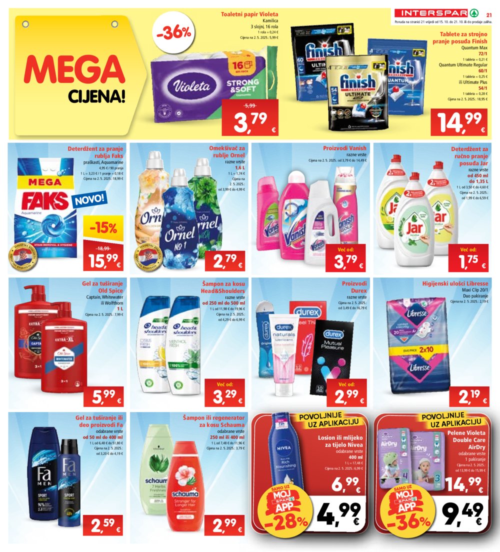 INTERSPAR katalog Akcija 15.10. - 21.10.2025.