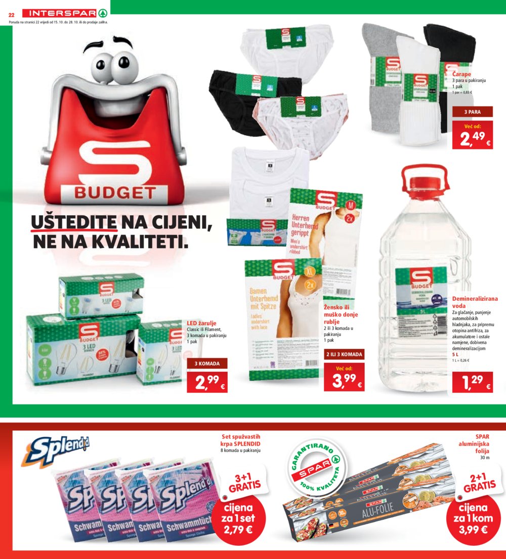 INTERSPAR katalog Akcija 15.10. - 21.10.2025.