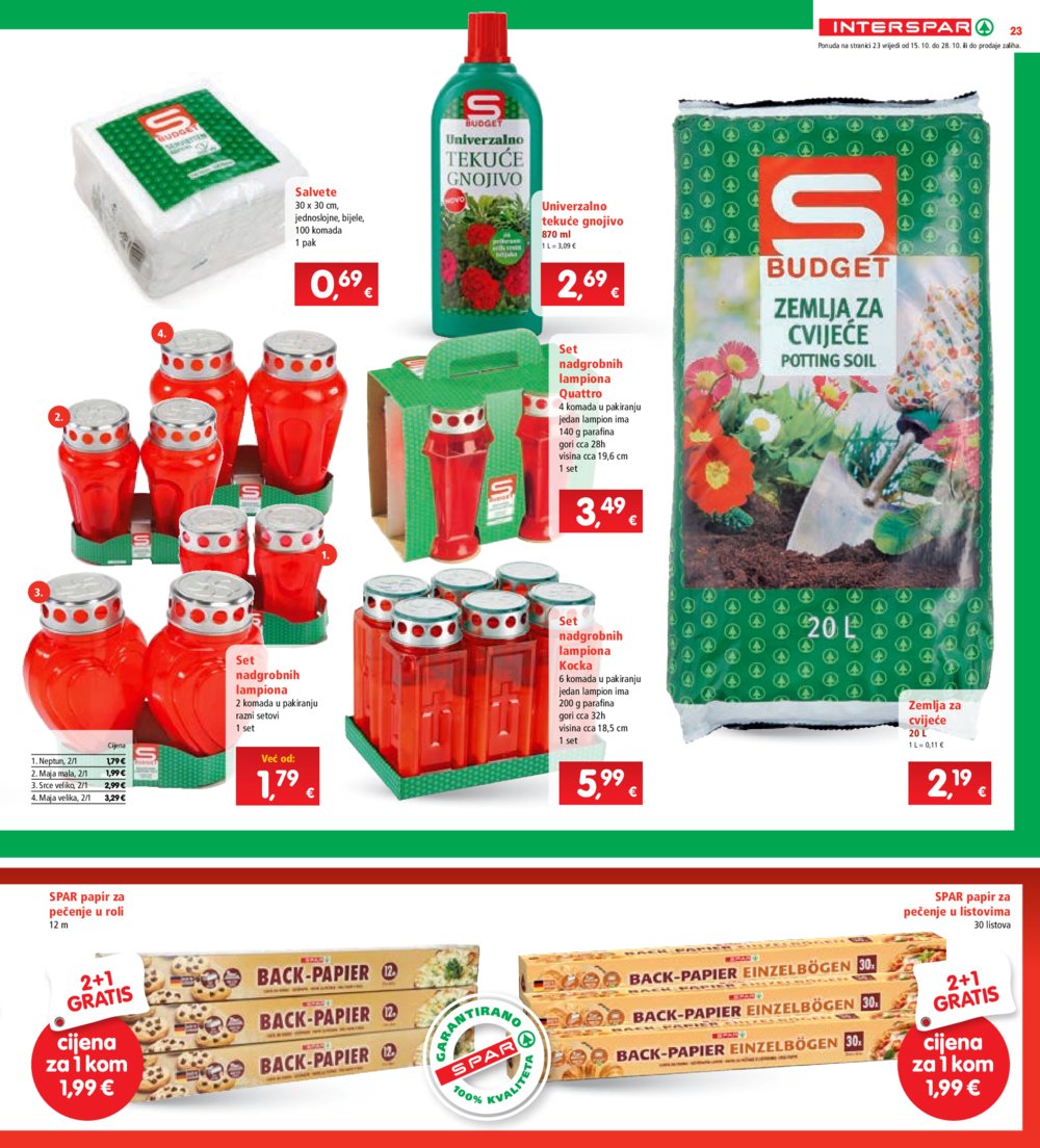 INTERSPAR katalog Akcija 15.10. - 21.10.2025.