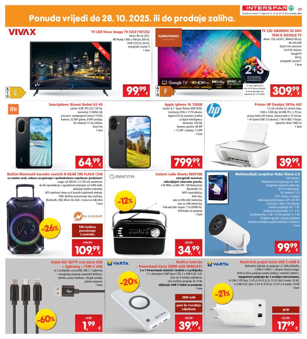 INTERSPAR katalog Akcija 15.10. - 21.10.2025.