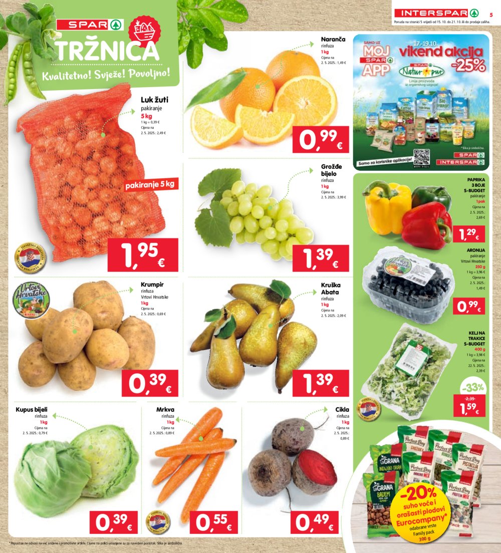 INTERSPAR katalog Akcija 15.10. - 21.10.2025.