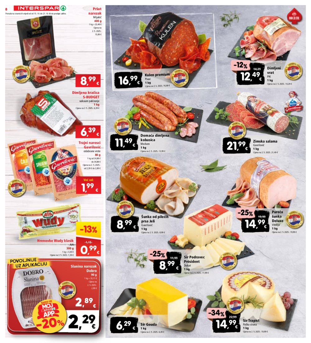 INTERSPAR katalog Akcija 15.10. - 21.10.2025.