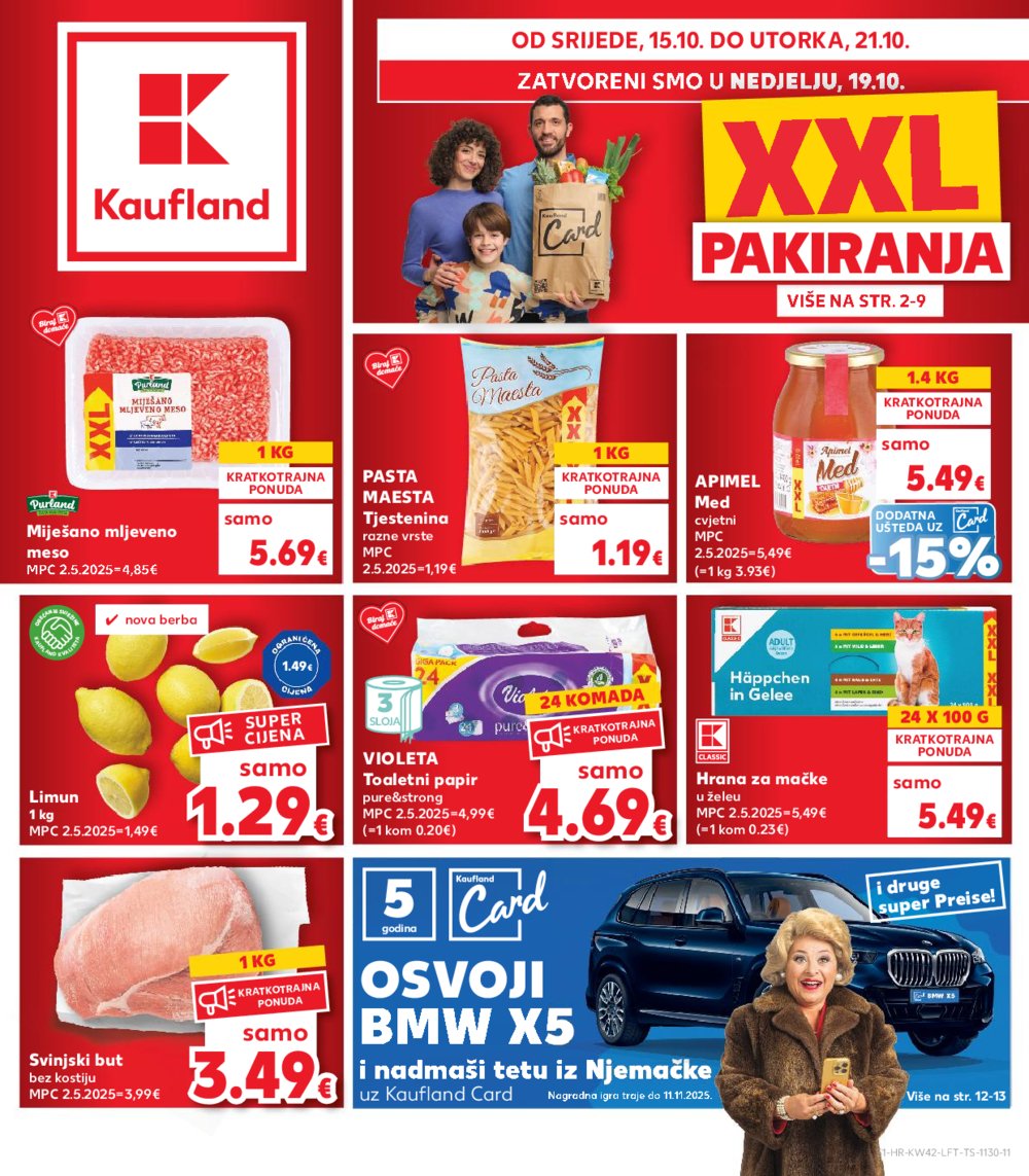 Kaufland katalog Akcija 15.10. - 21.10.2025. Odabrane poslovnice