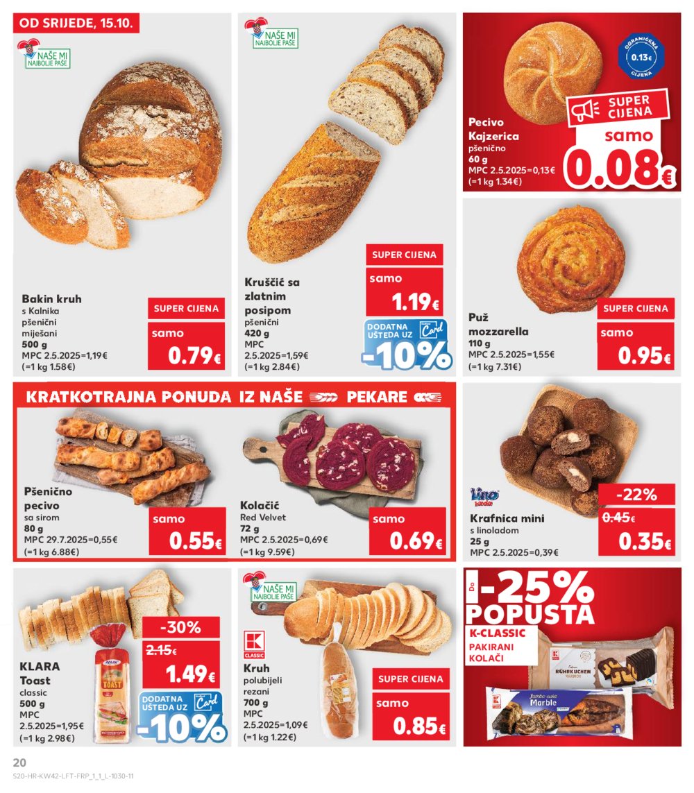 Kaufland katalog Akcija 15.10. - 21.10.2025. Odabrane poslovnice