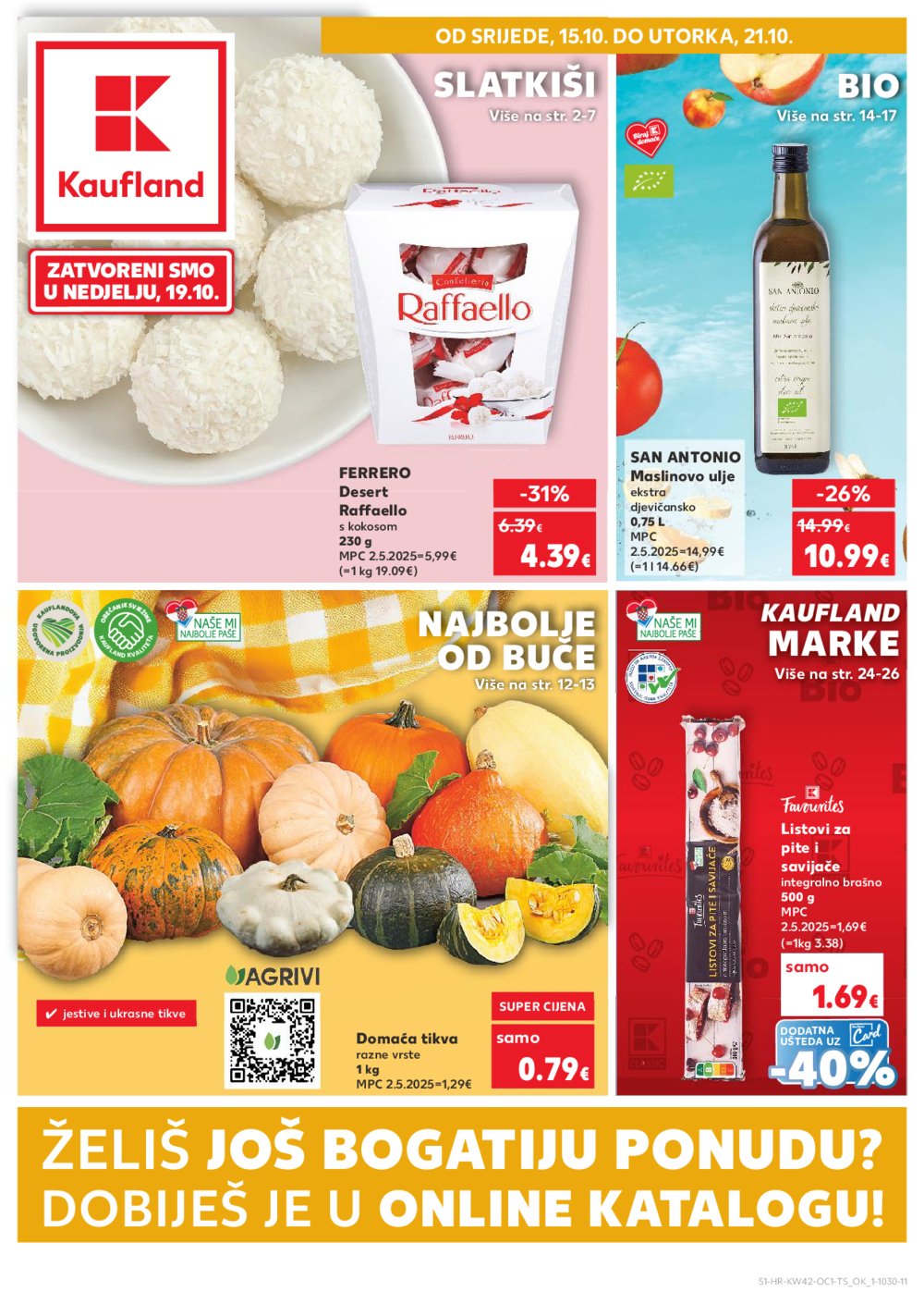 Kaufland katalog Robne marke 15.10. - 21.10.2025. Odabrane poslovnice