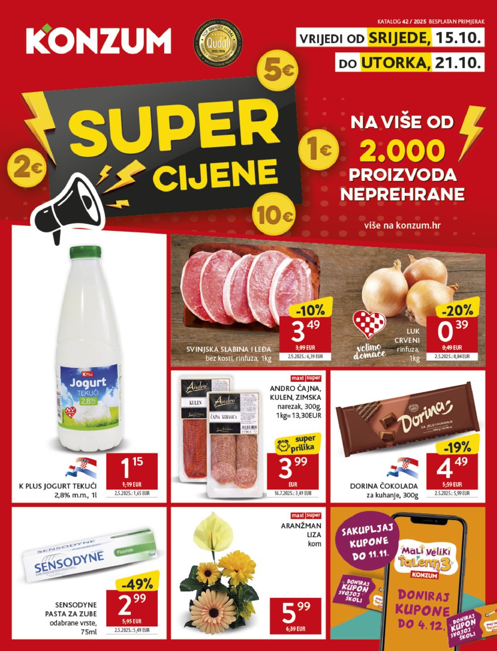 Konzum katalog Akcija 15.10. - 21.10.2025.