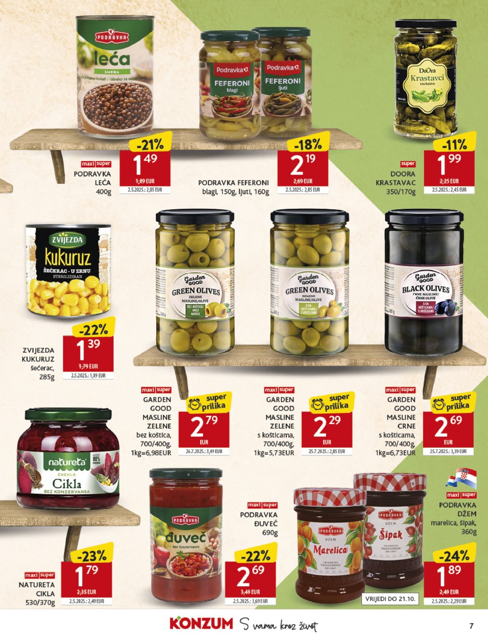 Konzum katalog Akcija 15.10. - 21.10.2025.
