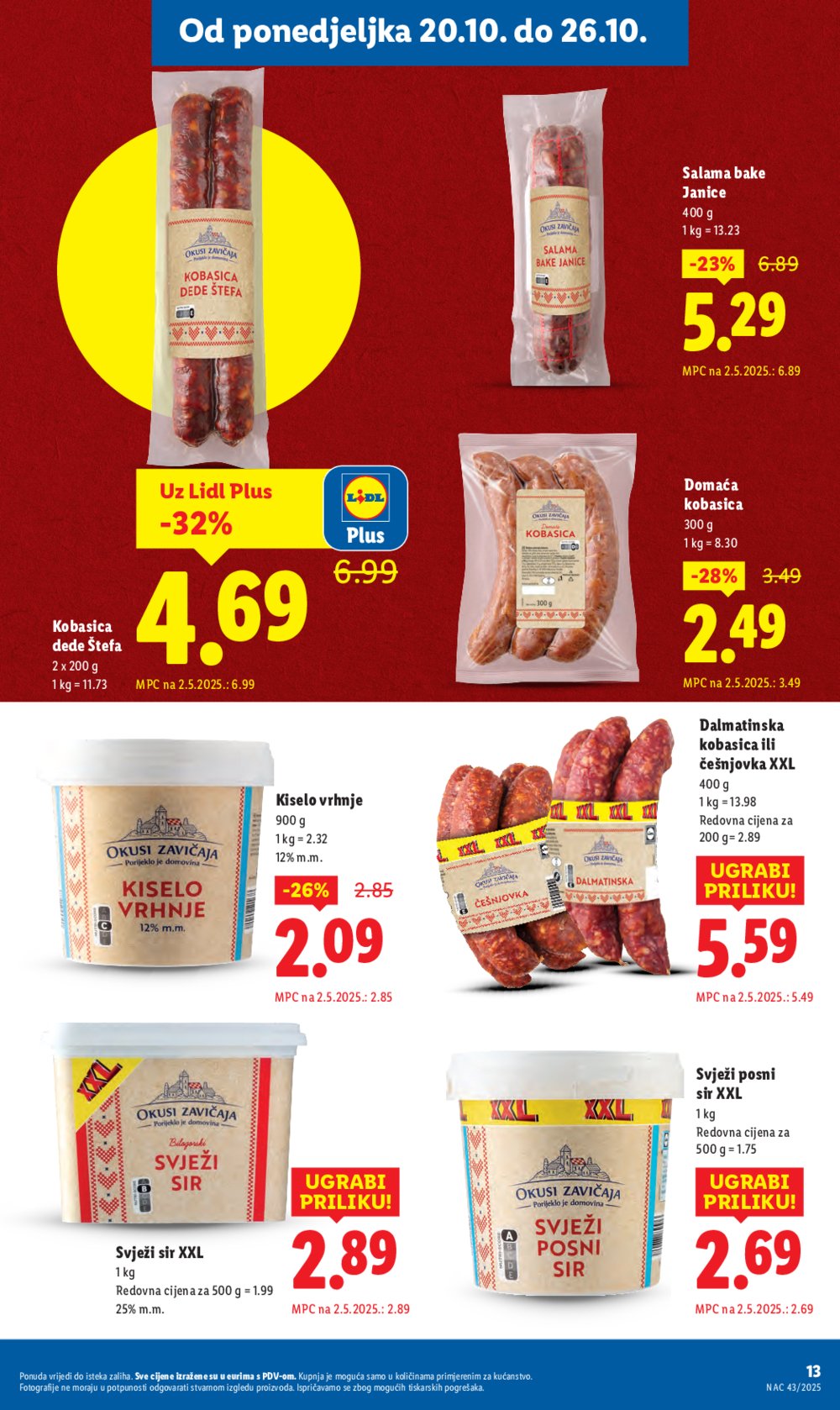 Lidl katalog Super ponuda od ponedjeljka 20.10.-26.10.2025.
