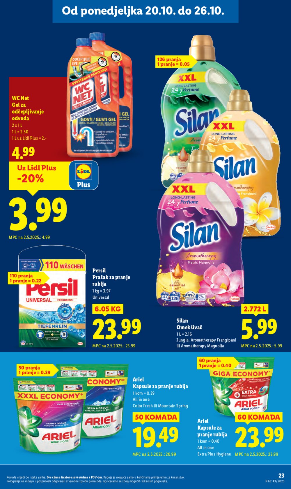 Lidl katalog Super ponuda od ponedjeljka 20.10.-26.10.2025.