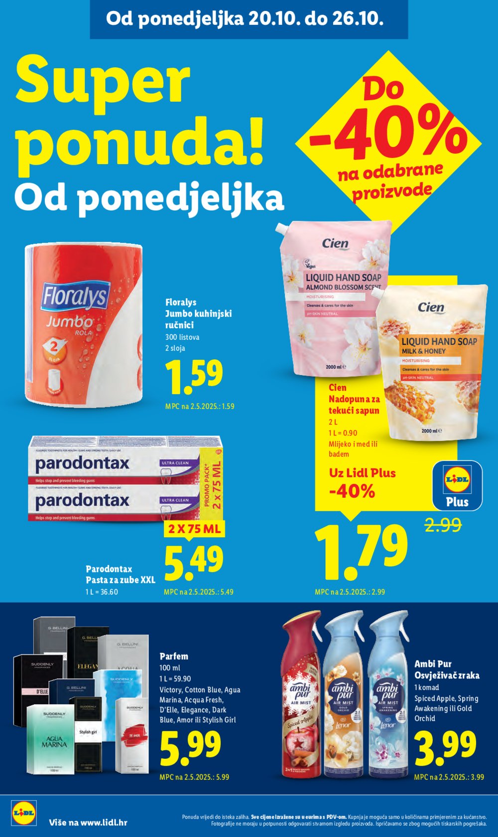 Lidl katalog Super ponuda od ponedjeljka 20.10.-26.10.2025.