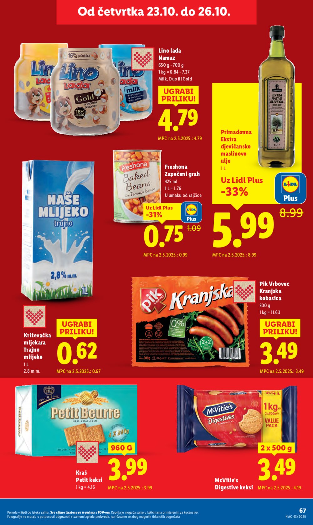 Lidl katalog Super ponuda od ponedjeljka 20.10.-26.10.2025.