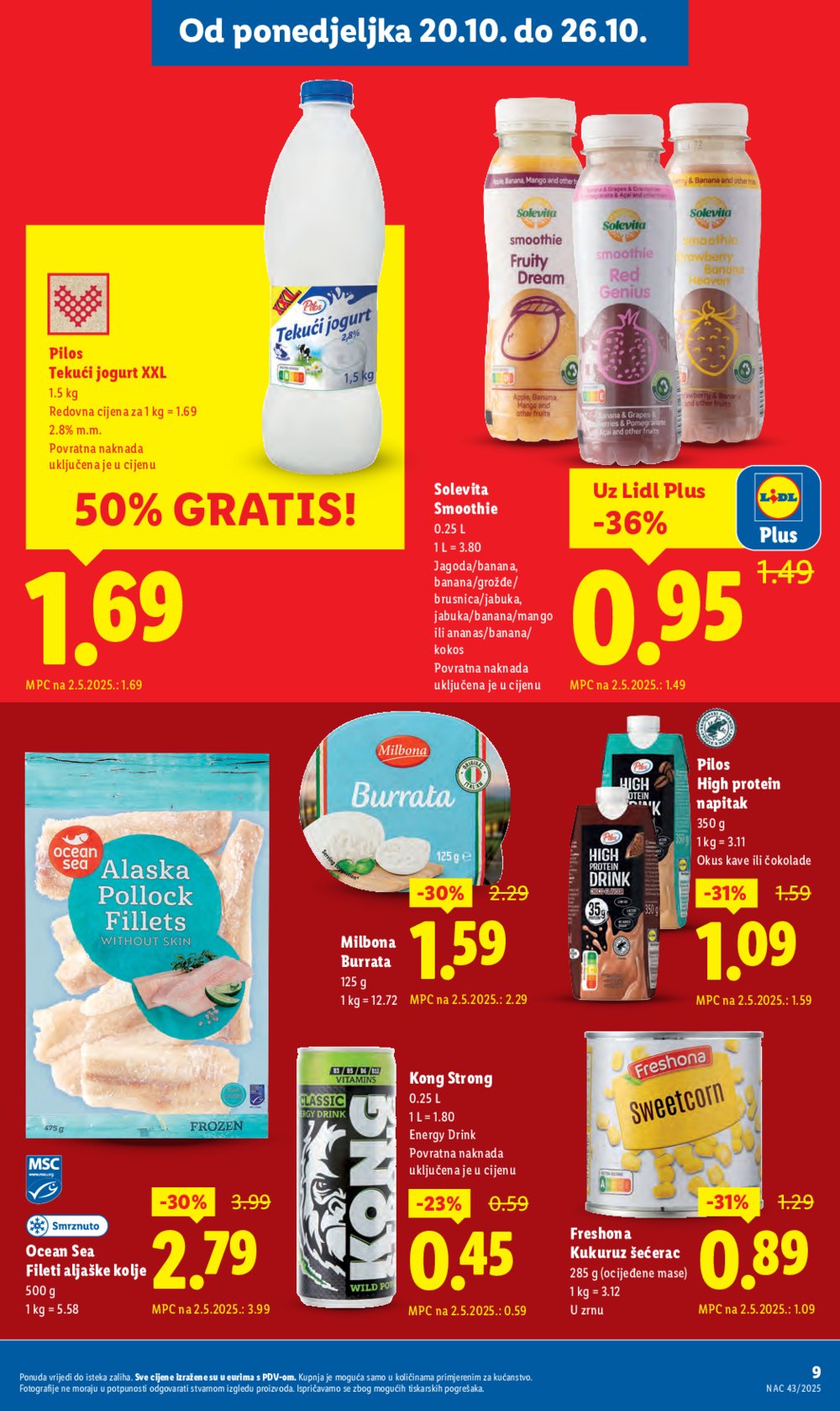 Lidl katalog Super ponuda od ponedjeljka 20.10.-26.10.2025.