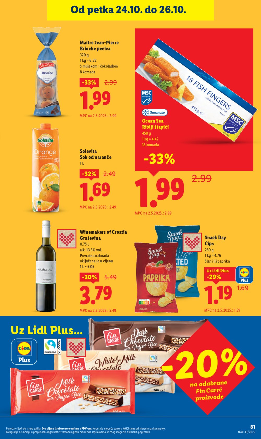 Lidl katalog Super ponuda od ponedjeljka 20.10.-26.10.2025.