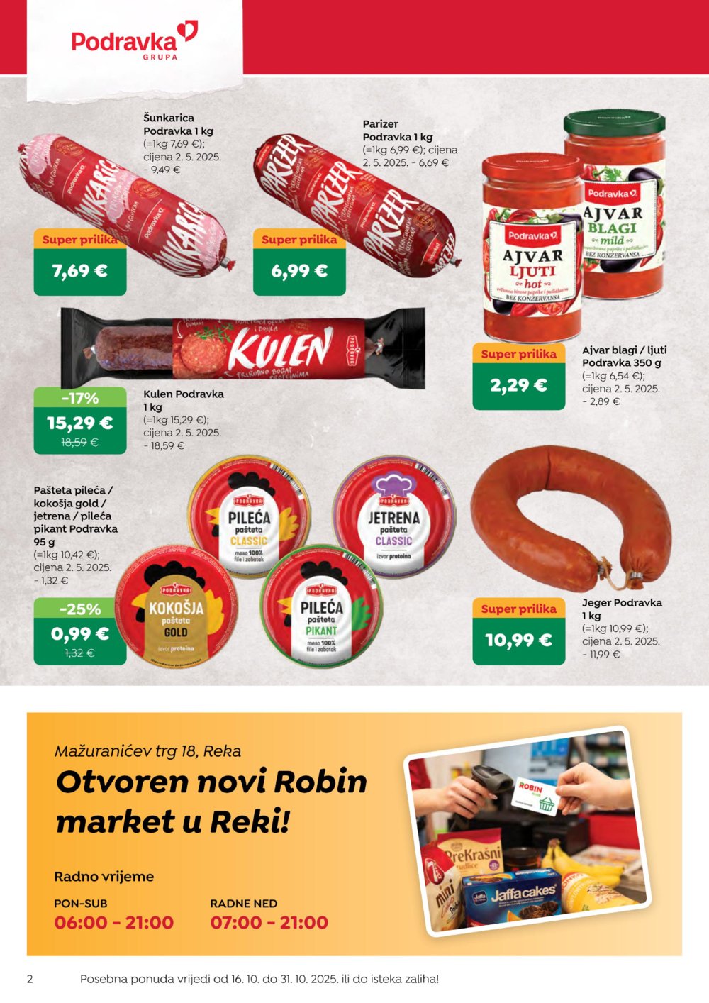 Robin katalog Akcija 16.10. - 31.10.2025.