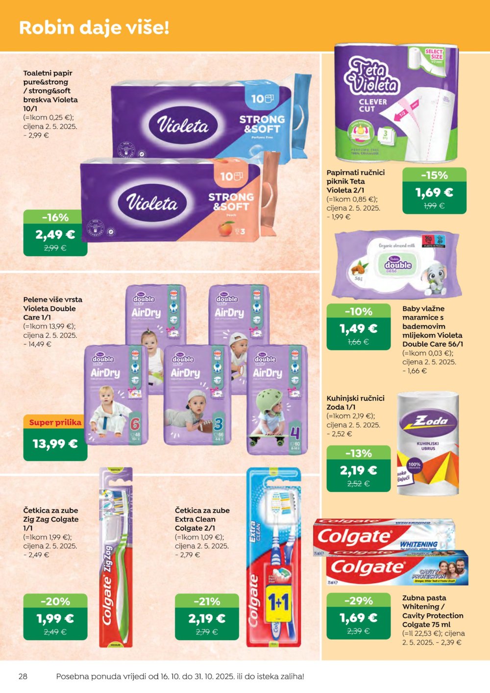 Robin katalog Akcija 16.10. - 31.10.2025.