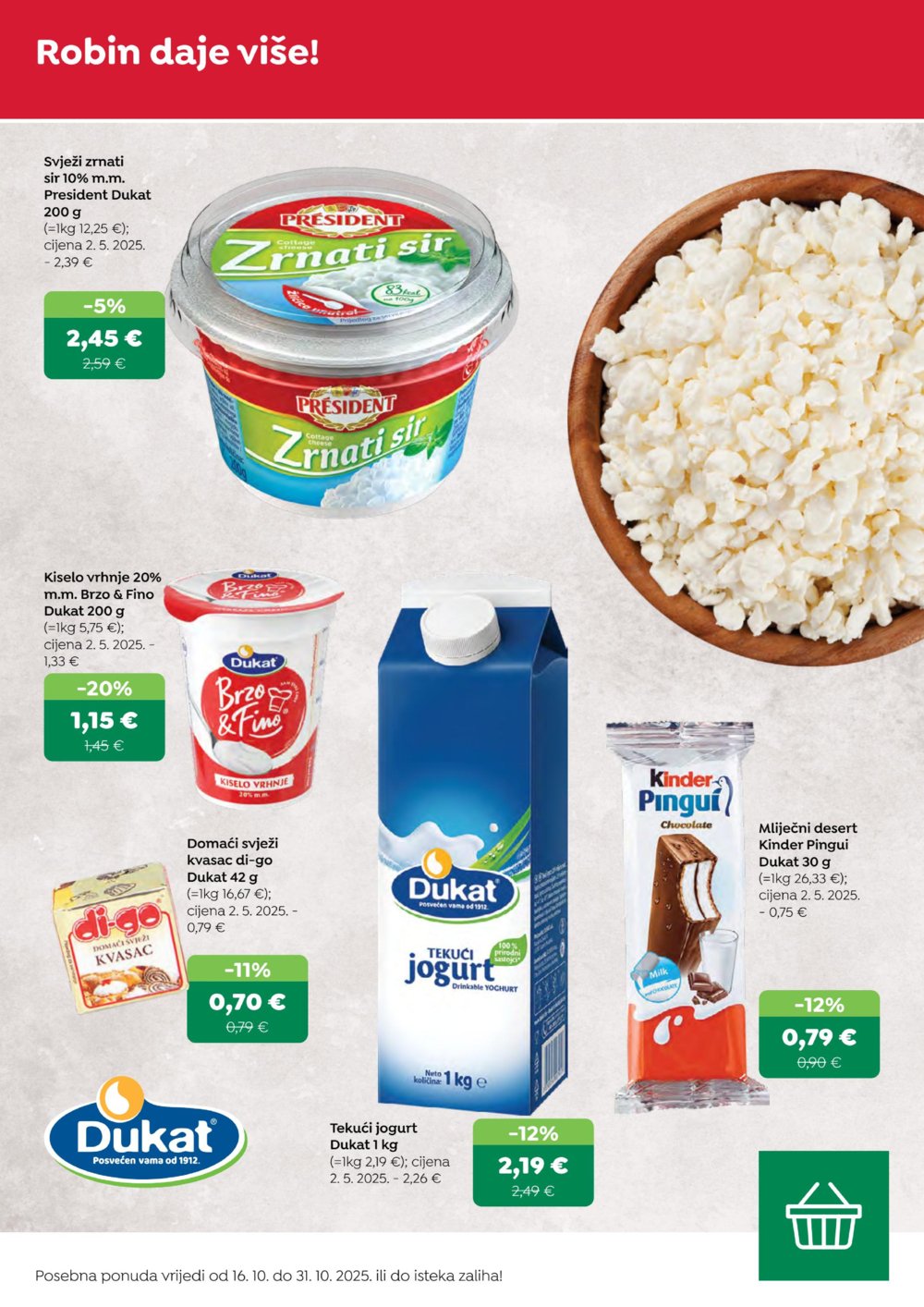 Robin katalog Akcija 16.10. - 31.10.2025.