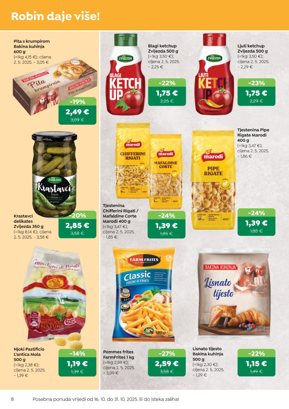 Robin katalog Akcija 16.10. - 31.10.2025.