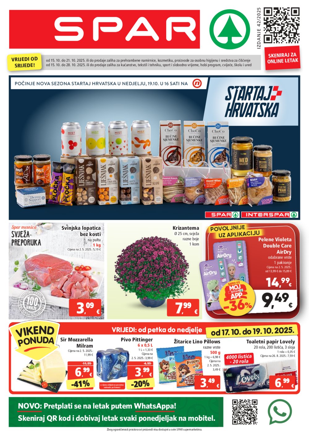 SPAR katalog Akcija 15.10. - 21.10.2025.